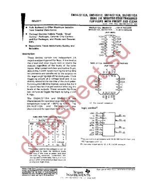 SN74S112AN datasheet  